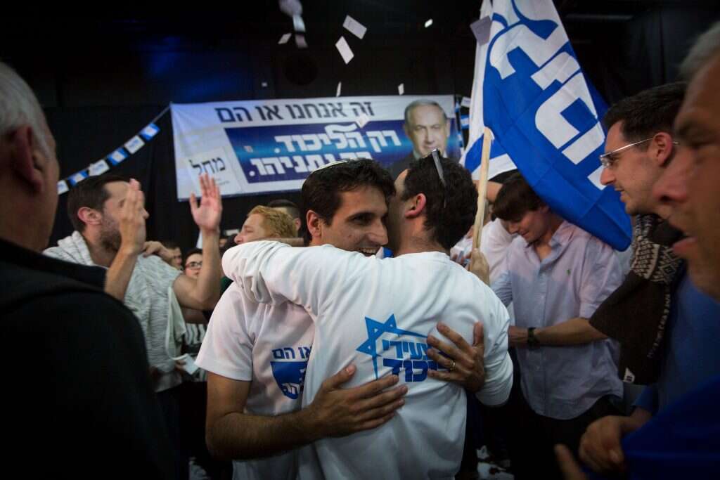 יו''ר צעירי הליכוד דוד שאין בכנס של המפלגה. | מרים אלסטר, פלאש90