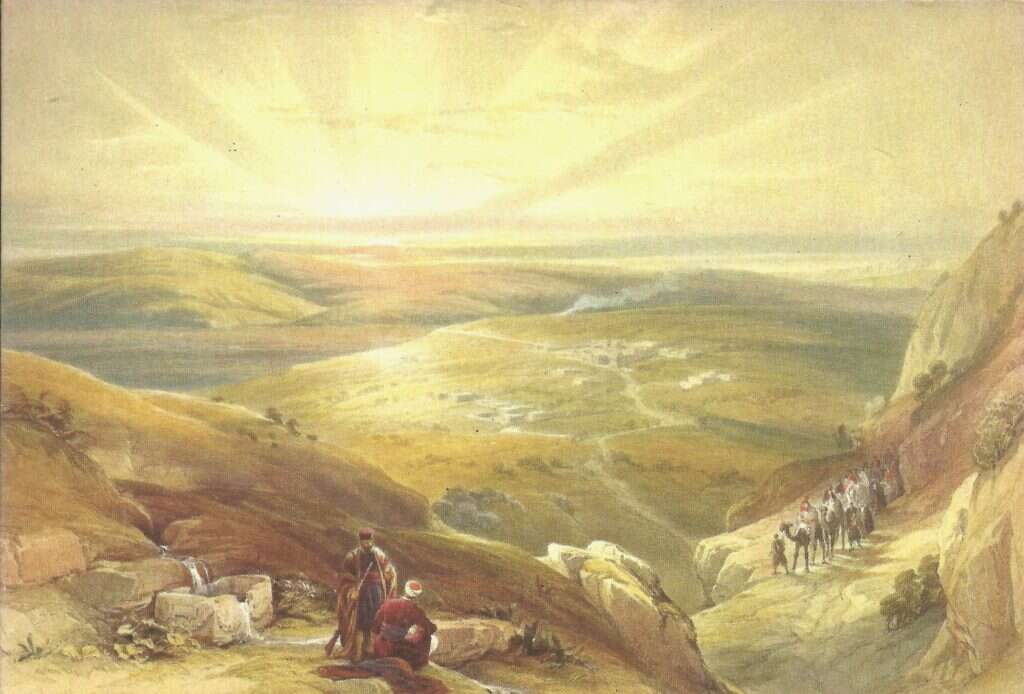 כפר כנא, דיוויד רוברטס, 1839. סריקה: יוסי שדמתי