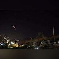 טילים מעל שמי דמשק. | EPA