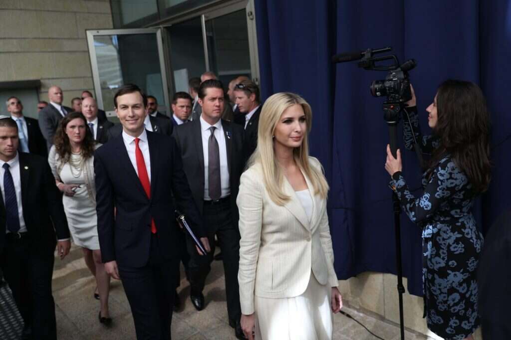 איוונקה טראמפ וג'ראד קושניר. | יונתן זינדל, פלאש90