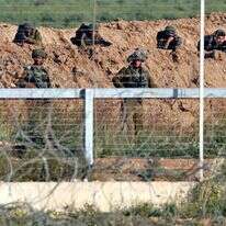 לוחמי צה''ל בגבול עזה. | AFP לוחמי צה''ל בגבול עזה. | AFP