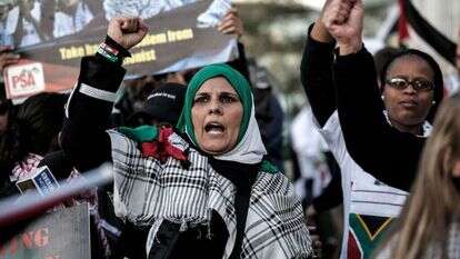 הפגנות נגד ישראל בדרום אפריקה. | AFP