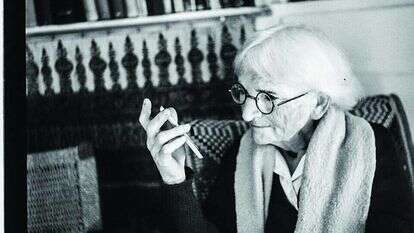 מניה שוחט, ירושלים, 1952. | באדיבות ארכיון המדינה, אוסף איזנשטרק