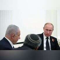 פוטין, נתניהו ואלקין. | EPA