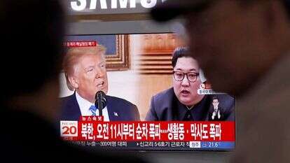 דונלד טראמפ וקים ג'ונג און. | EPA