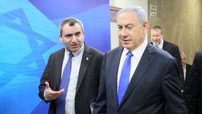 בנימין נתניהו וזאב אלקין. | אלכס קולומויסקי