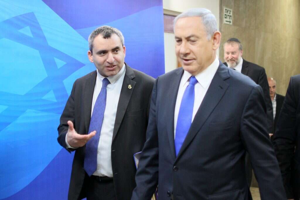 בנימין נתניהו וזאב אלקין. | אלכס קולומויסקי