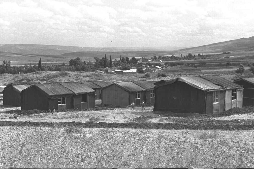 מעברה ביבניאל, 1950. | דוד אלדן, לע"מ