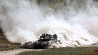 טנק בגבול רצועת עזה. | AFP