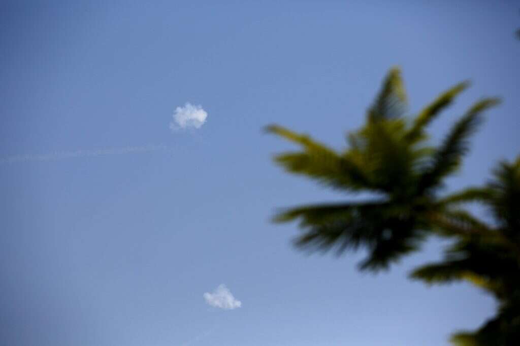 יירוט של כיפת ברזל מעל שמי עזה. | EPA