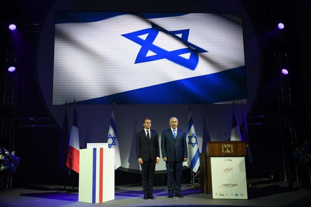 בנימין נתניהו ועמנואל מקרון. | חיים צח, לע''מ