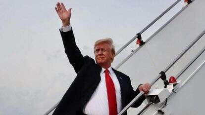 טראמפ נפרד מפסגת סינגפור. | AFP