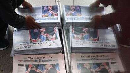 עיתוני קוריאה אחרי פגישת טראמפ-קים. | AFP