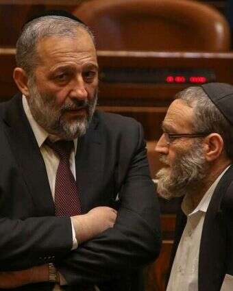 אריה דרעי ומשה גפני בדיון על חוק הגיוס. | אורן בן חקון