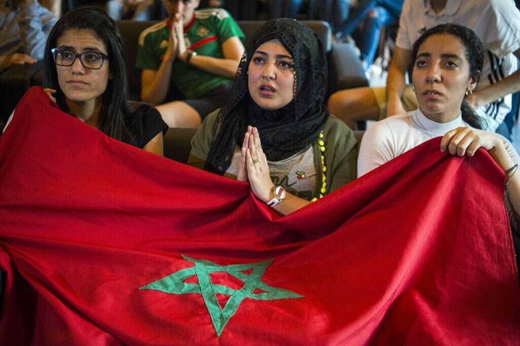 אוהדות מאוכזבות של נבחרת מרוקו אחרי ההפסד לאיראן. | AFP