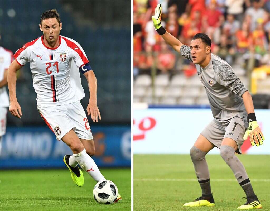 קיילור נבאס מקוסטה ריקה (מימין) ונמניה מאטיץ' מסרביה (משמאל). | AFP