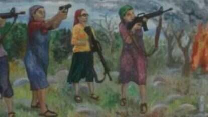 ציור של לירון לופו המוצג בתערוכה בעין הוד