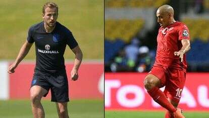 ווהאבי חזרי מתוניסיה והארי קיין מאנגליה. | AFP