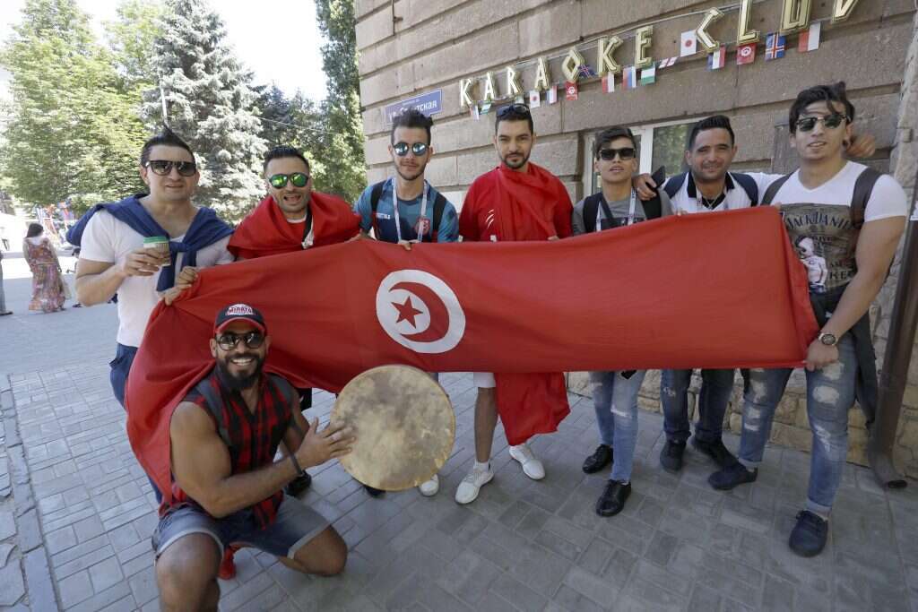 אוהדי תוניסיה ברוסיה. | EPA
