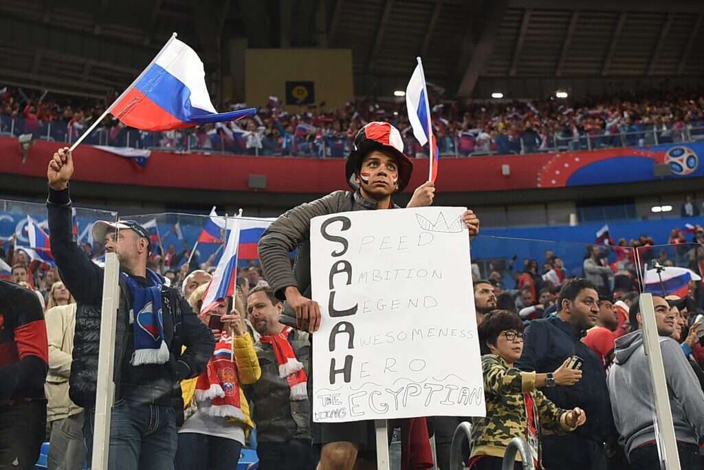 מעריץ של מוחמד סלאח. | AFP מעריץ של מוחמד סלאח. | AFP