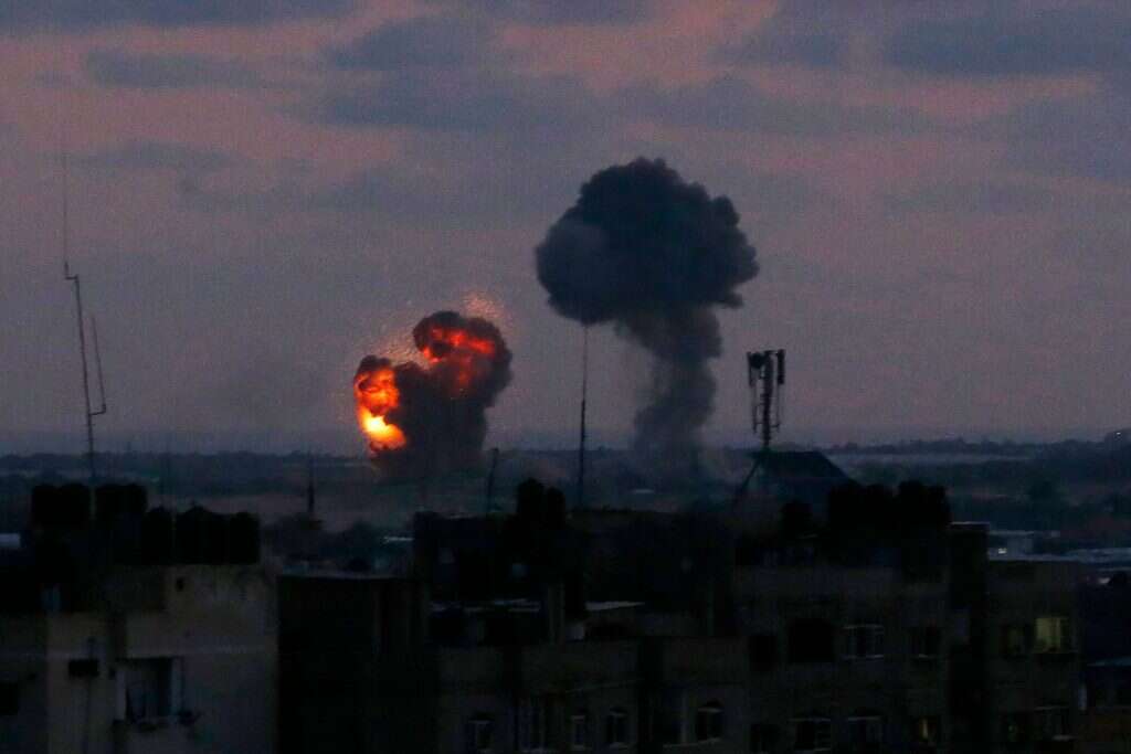 הפצצות צה"ל ברצועת עזה. | AFP