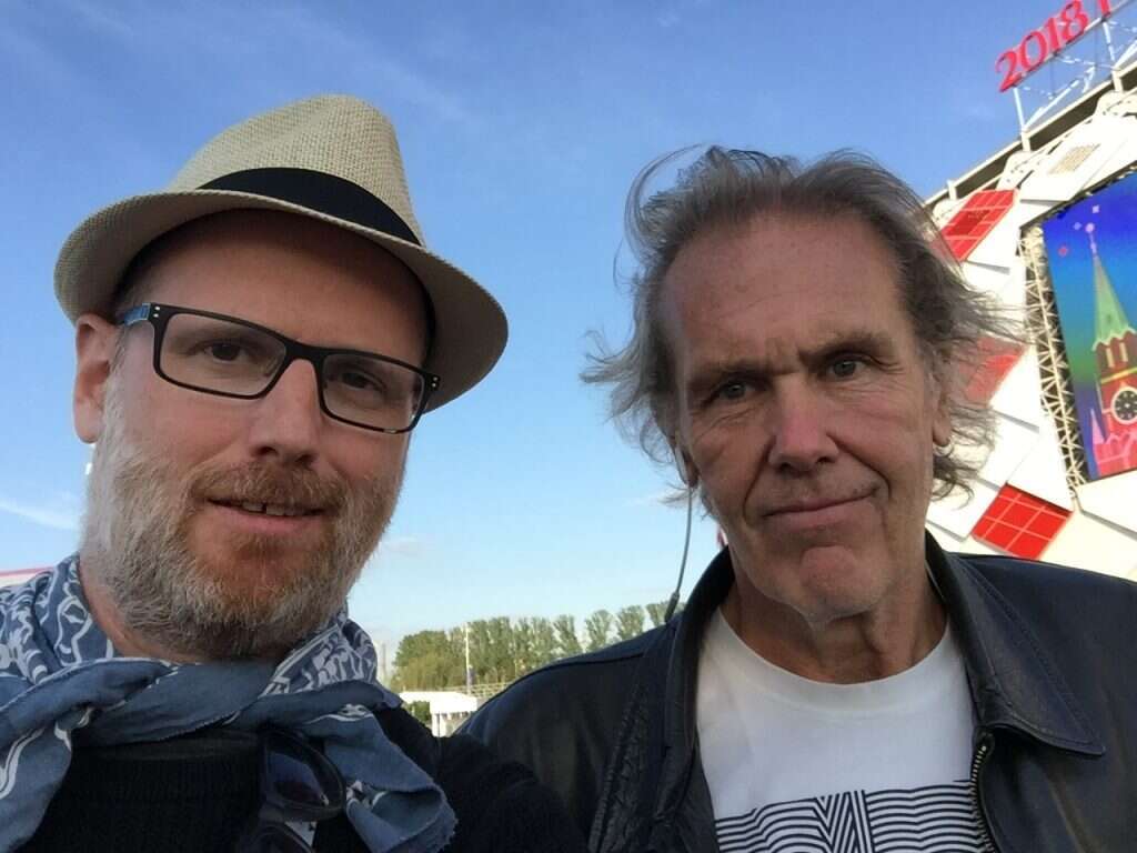 דותן מלאך עם גונזאלו בונדאו, פרשן הספורט הבכיר בארגנטינה