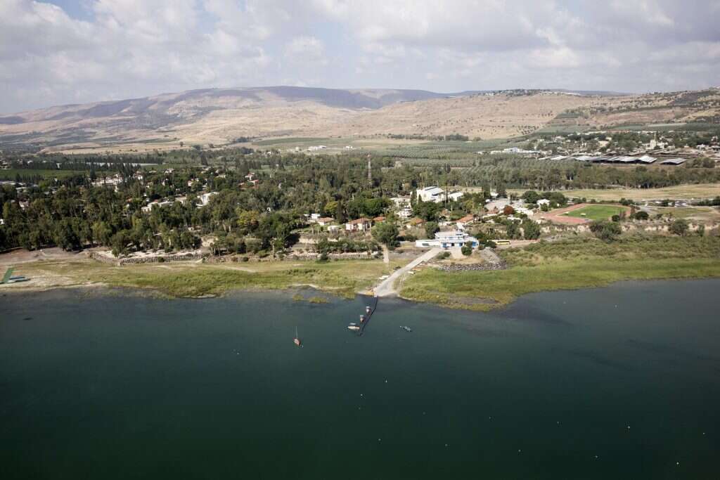 צילומי האוויר של הכינרת ממעוף הציפור. | אביר סולטן, EPA