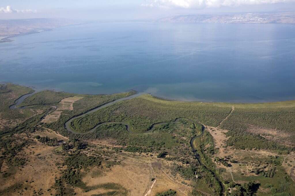 צילומי האוויר של הכינרת ממעוף הציפור. | אביר סולטן, EPA
