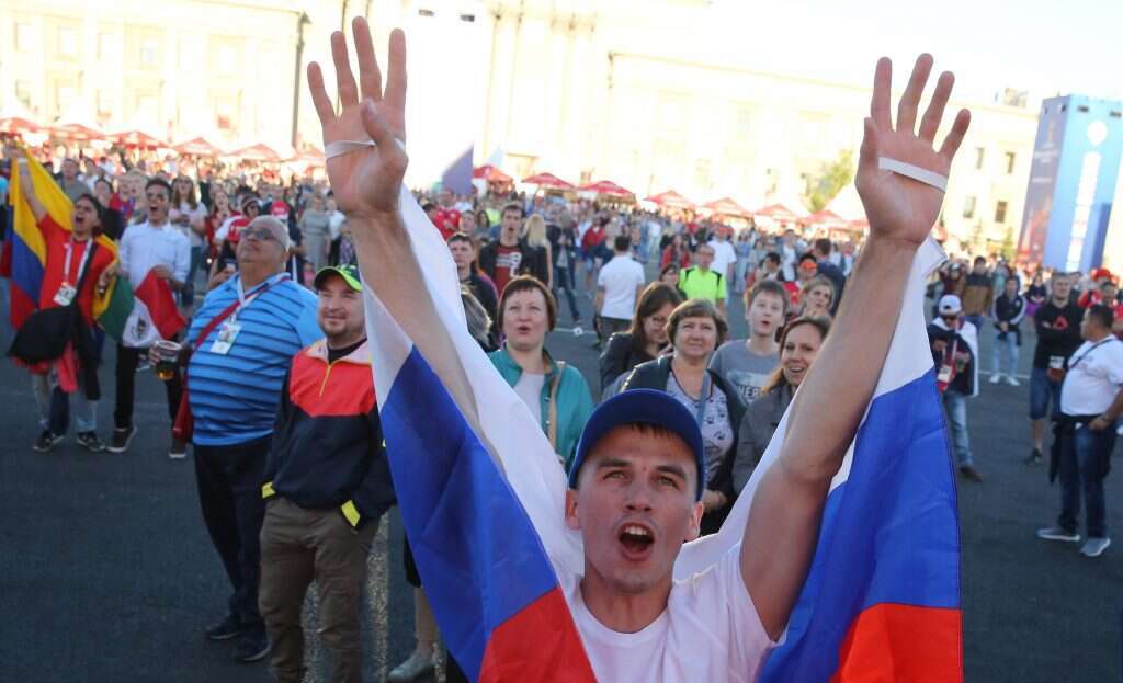 אוהדי נבחרת רוסיה. | EPA