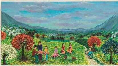 אביב בעמק, תרזה חורין־ קרגולה, אקריליק על בד, 2008. | מידד סוכוגולסקי, גלריה ג'ינא תל אביב