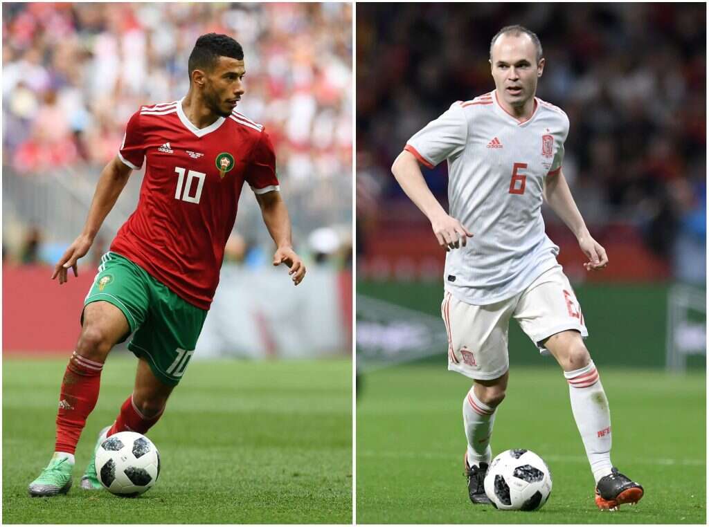 אנדרס אינייסטה מספרד ויונס בלהאנדה ממרוקו. | AFP