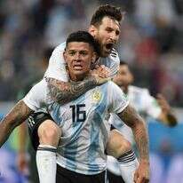 מסי קופץ על רוחו אחרי שער הניצחון נגד ניגריה. | AFP