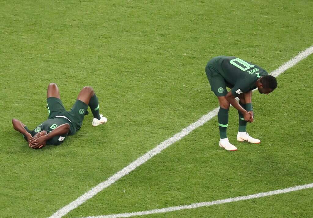שחקני נבחרת ניגריה מאוכזבים. | EPA