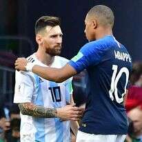 אמבפה ומסי במונדיאל 2018. | AFP