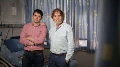 פרופ' שמחה ובנו ד"ר איתי יגל. | הדס פרוש, פלאש 90