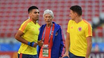 פקרמן ופלקאו באימון. | AFP