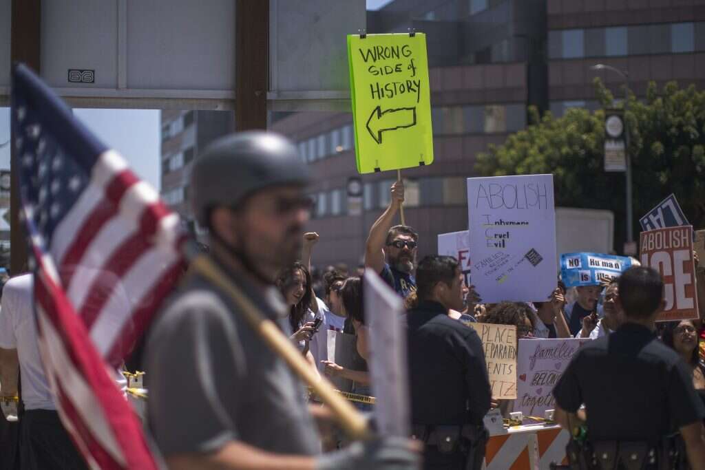 הפגנות נגד טראמפ בארה"ב. | AFP