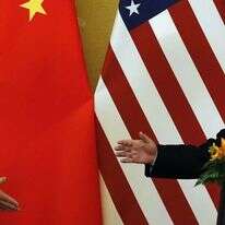 טראמפ יחד עם נשיא סין שי ג'ינפינג. | AP