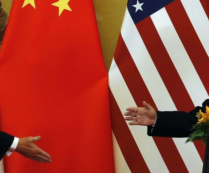 טראמפ יחד עם נשיא סין שי ג'ינפינג. | AP