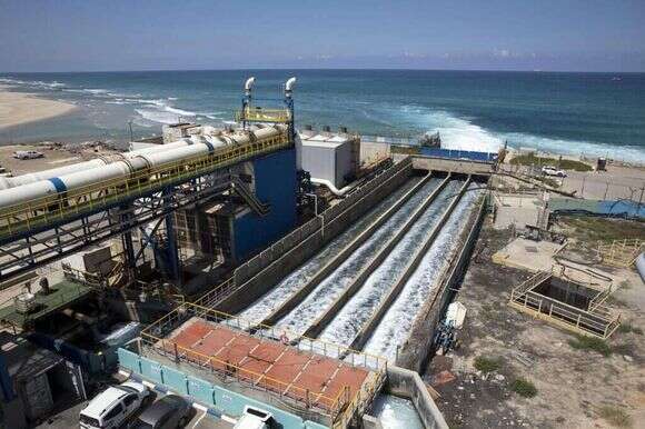 מתקן התפלה בחדרה. | EPA מתקן התפלה בחדרה. | EPA