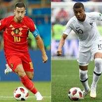 קיליאן אמבפה מצרפת ואדן הזאר מבלגיה. | AFP