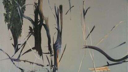 סימני מים, מאיה ישראל, שמן על בד, 2016. | יעקב ישראל. הוצג בתערוכה ריאה ירוקה בגלריה ביתא בירושלים