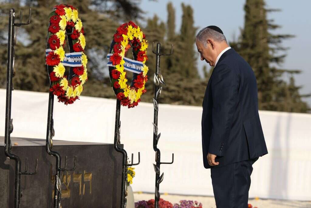 נתניהו בטקס הממלכתי. | נעם ריבקין פנטון