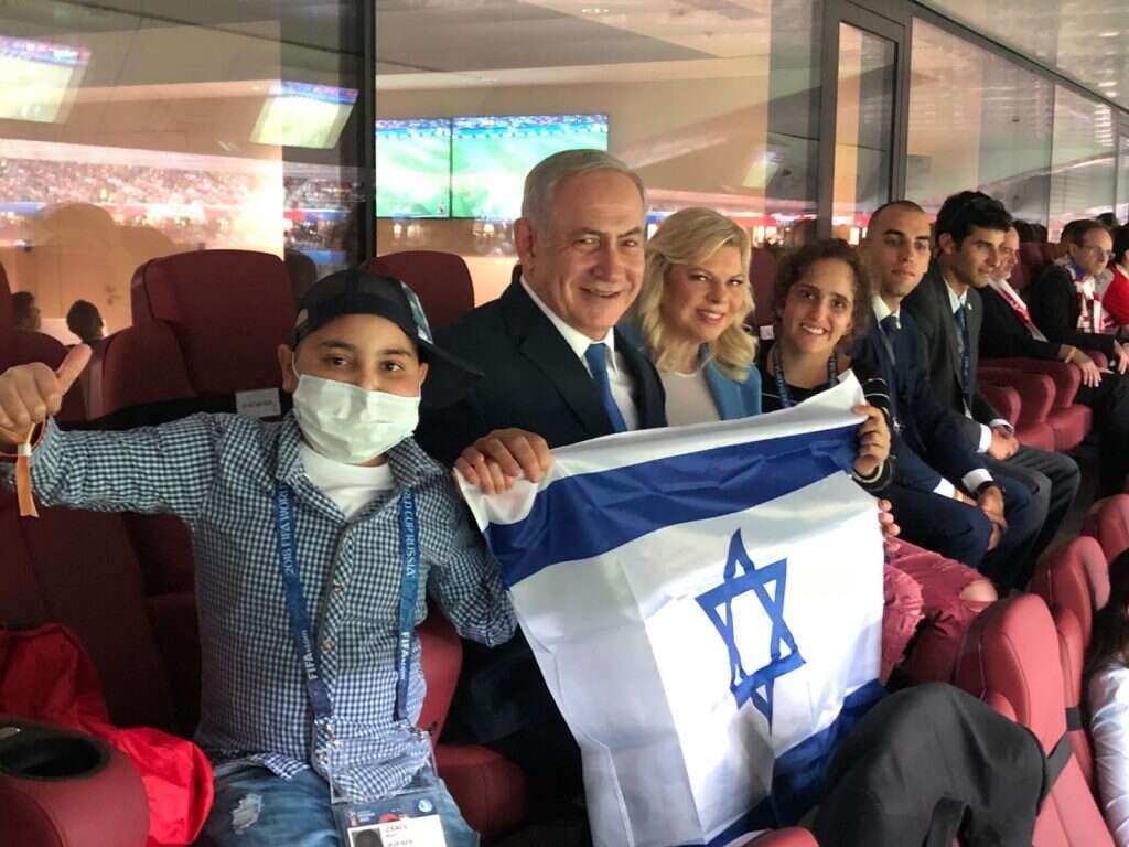 רה''מ ורעייתו בחצי גמר המונדיאל רה''מ ורעייתו בחצי גמר המונדיאל