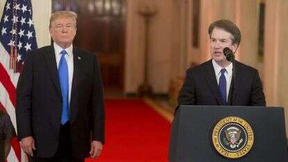 טראמפ מכריז על מועמדותו של קבאנו. | EPA