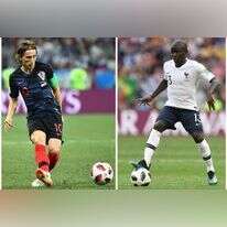 אנגולו קאנטה מצרפת ולוקה מודריץ' מקרואטיה. | AFP