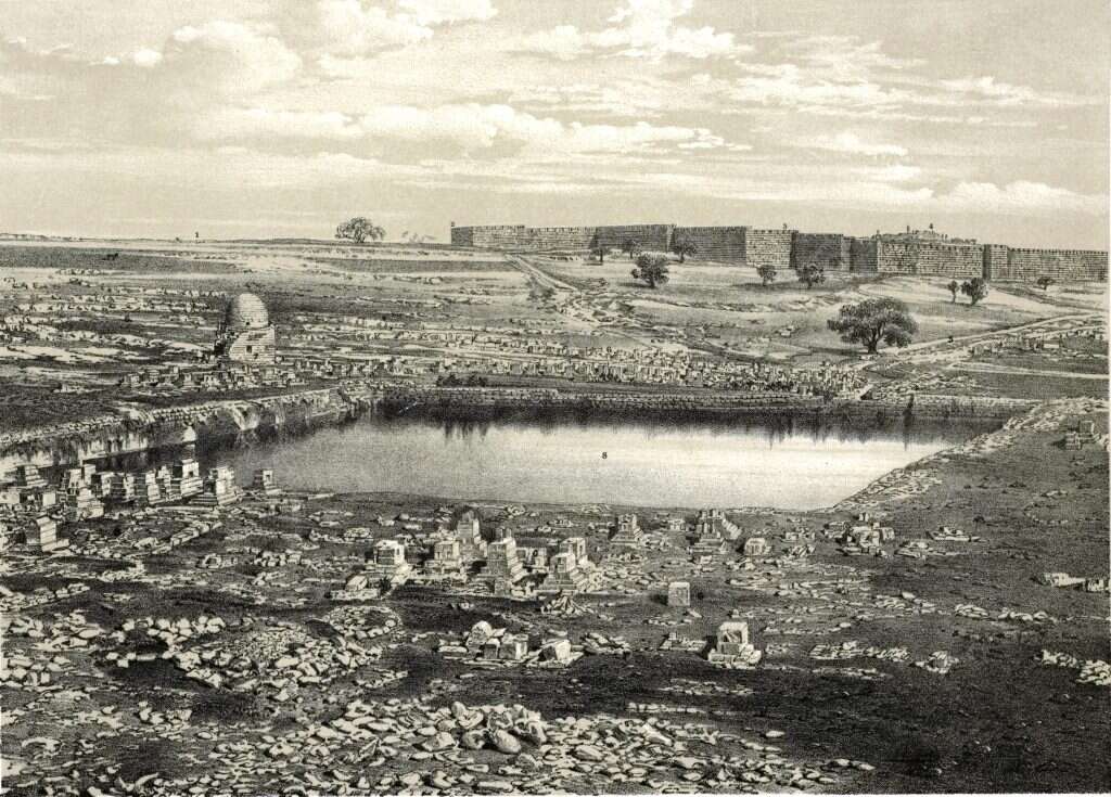 איור של בריכת ממילא משנת 1864. איור של אדנמונד ווקר