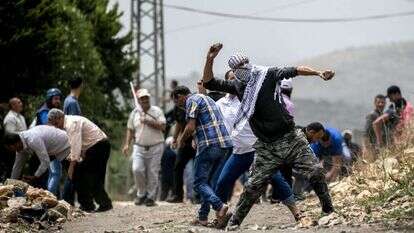 התפרעויות פלסטינים ליד שכם. | AFP