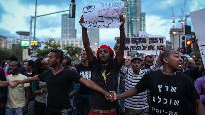 מחאת יוצאי אתיופיה, תל־אביב 2015. | אבישג שאר-ישוב