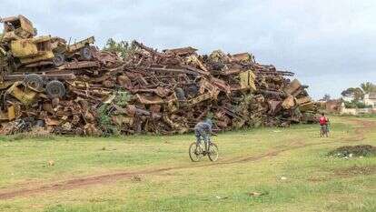 אנדרטת זיכרון לציון המלחמה בגבול אריתראה-אתיופיה. | AFP